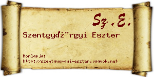 Szentgyörgyi Eszter névjegykártya