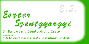 eszter szentgyorgyi business card