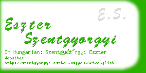 eszter szentgyorgyi business card